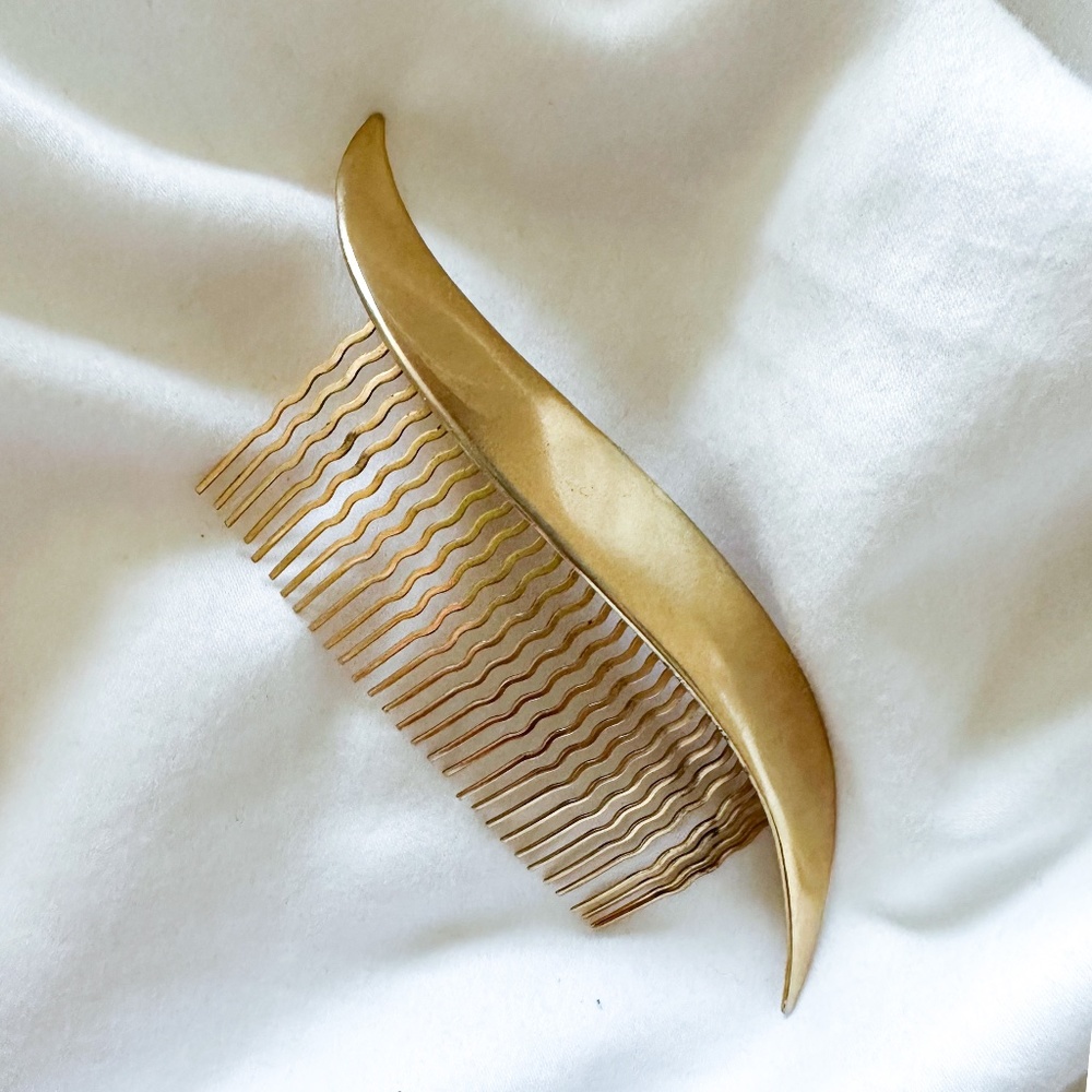Vintage Gold Hair Comb